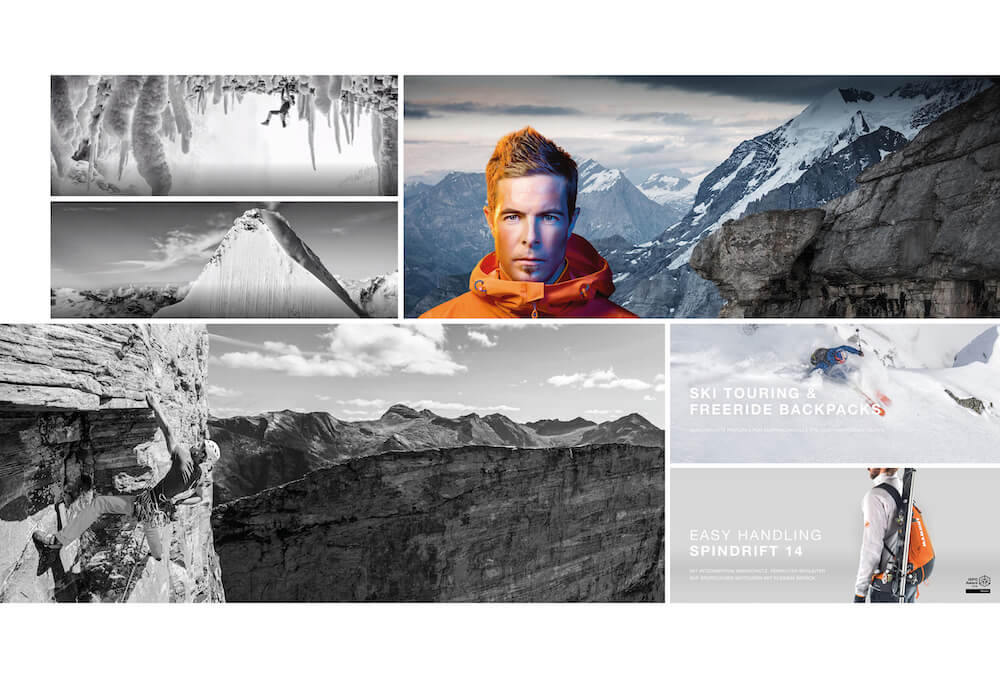 Moodboard der Mammut Website